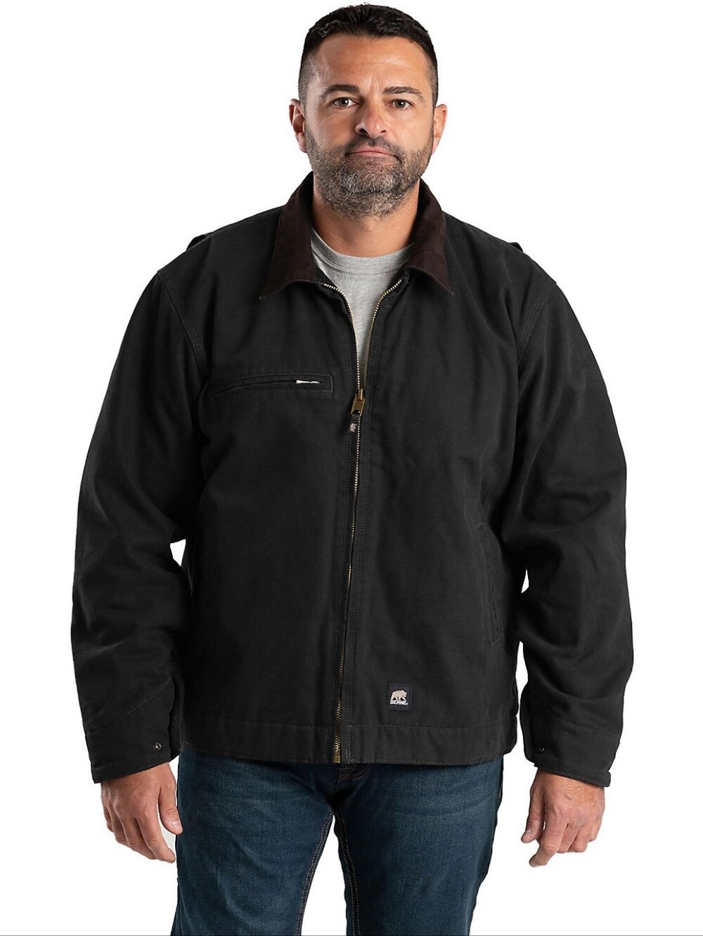 NWT, Berne Men's Quilt Lined Duck Canvas Bomber Jacket